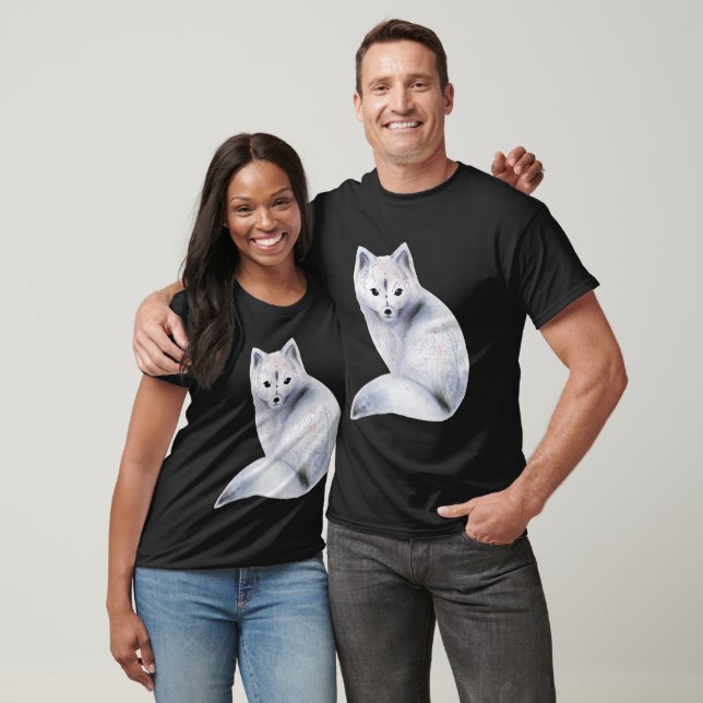 Cute Nordic Fox with Floral Markings T-Shirt (Unisex)