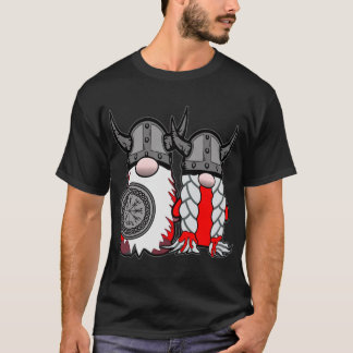 Cute Nordic Gnomes Viking Tomte Couple Scandinavia T-Shirt