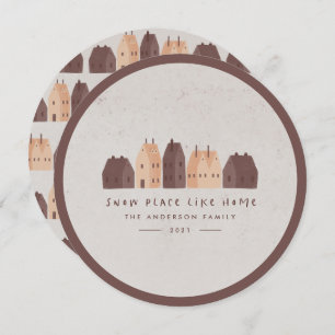 cute nordic scandi modern natural house Christmas Announcement