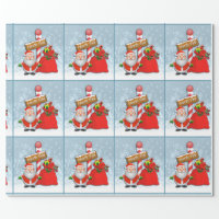 Christmas North Pole Express Mail Santa Wrapping Paper