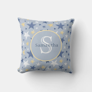 Cute North Star Personalized Monogram Throw Pillow