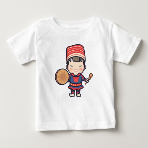 Cute Norwegian Boy Folklore Character Baby T_Shirt