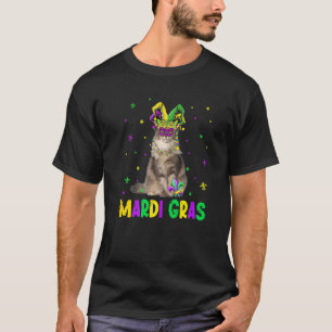 Cute Norwegian Forest Cat Cat Carnival Mask Mardi T-Shirt
