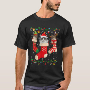 Cute Norwegian Forest Cat Kitten Christmas Socks X T-Shirt