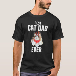 Cute Norwegian Forest Cat Reindeer Costume Best Ca T-Shirt