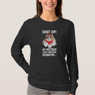 Cute Norwegian Forest Cat Reindeer Costume Shut Up T-Shirt