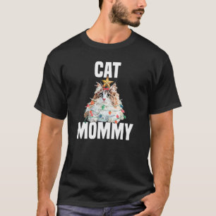 Cute Norwegian Forest Cat with Fairy Lights Crazy T-Shirt
