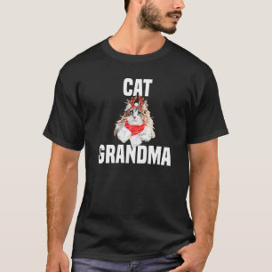 Cute Norwegian Forest Cat with Reindeer Costume Ca T-Shirt