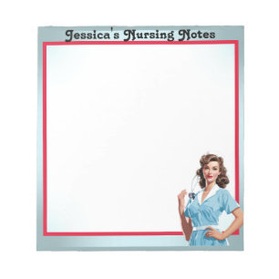Cute Nostalgic Nurse Pinup_ I'm in Nursing School Notepad