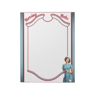 Cute Nostalgic Nurse Pinup_  Mom and Nurse Notepad