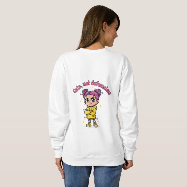 Cute, Not Defenseless Women's Hoodie (Back Full)