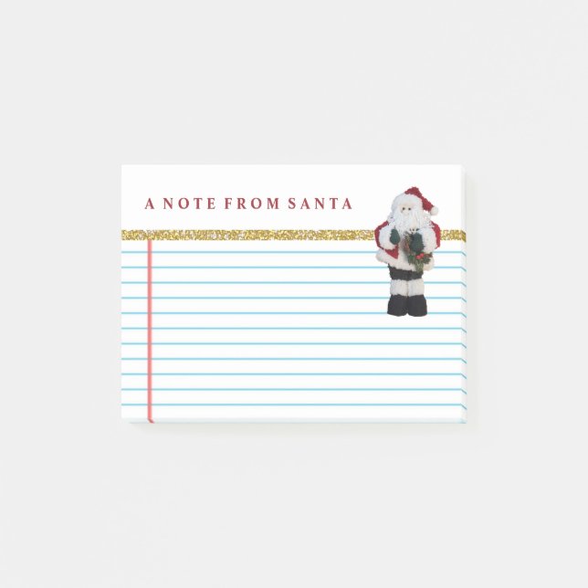 Cute Note From Santa Claus Vintage Retro (Front)