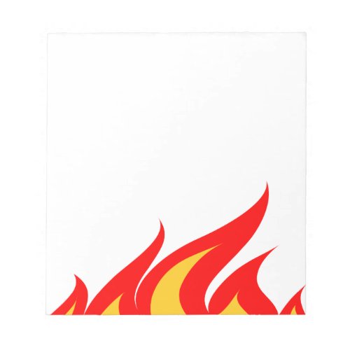 Cute note pads with fire flame print