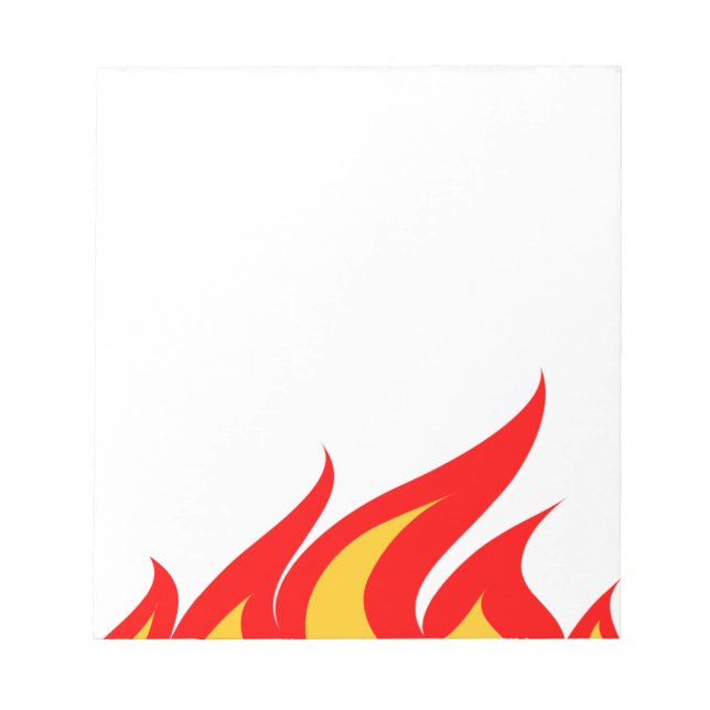 Cute note pads with fire flame print (Front)