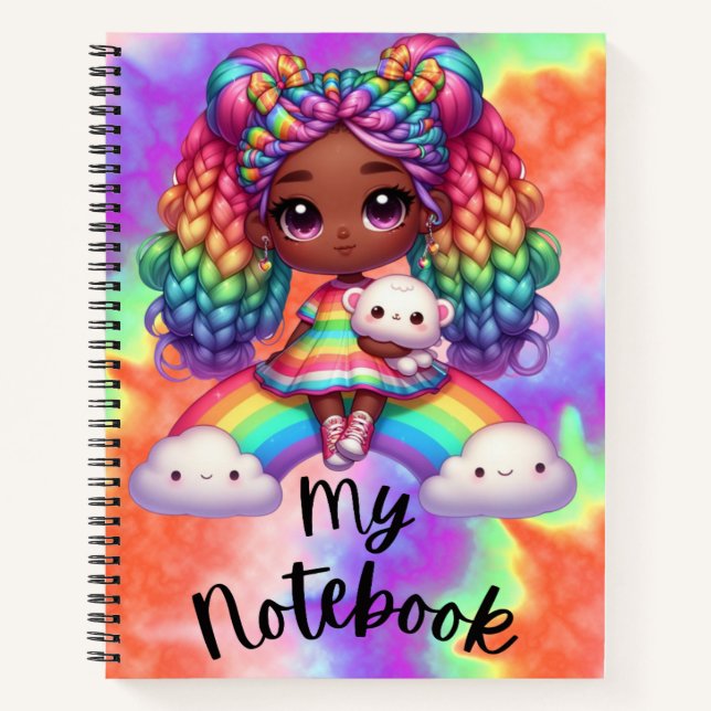 Cute Notebook / Colorful Rainbow Notebook (Front)