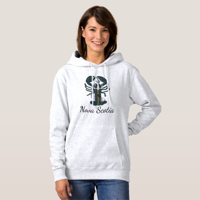 Cute Nova Scotia Halifax Lobster trident  T-Shirt Hoodie (Front Full)