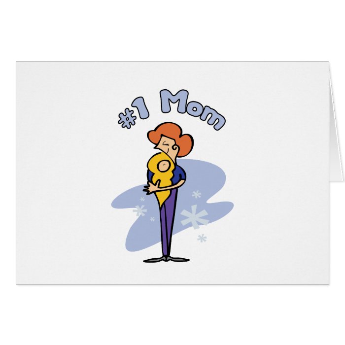 Cute "Number 1" Mom design Greeting Card