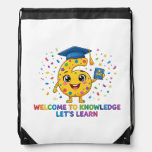 Cute Number 6 Drawstring Backpack for Girls | 6th