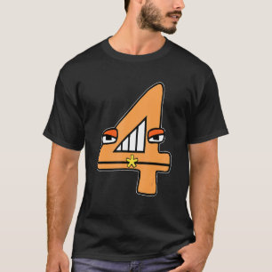 Cute Number Four Boys Matching Evil Number Lore T-Shirt