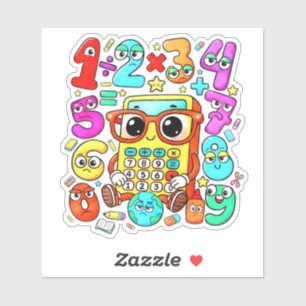 Cute Numbers Math Sticker for Kids School