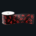 Cute Numbers White Red Black Pattern Mathematics Grosgrain Ribbon<br><div class="desc">This classy numbers pattern with subtle color combinations has been designed for math and numbers lovers. Check out our other tints in our collections on Zazzle!</div>