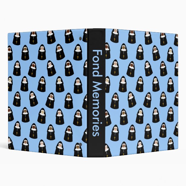 Cute Nun Pattern Binder (Background)