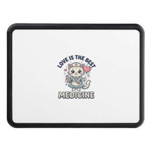Cute Nurse Cat Love Is the Best Medicine Design_1 Hitch Cover