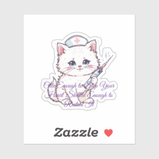 Cute Nurse Cat Nursing Student Graduation Sticker