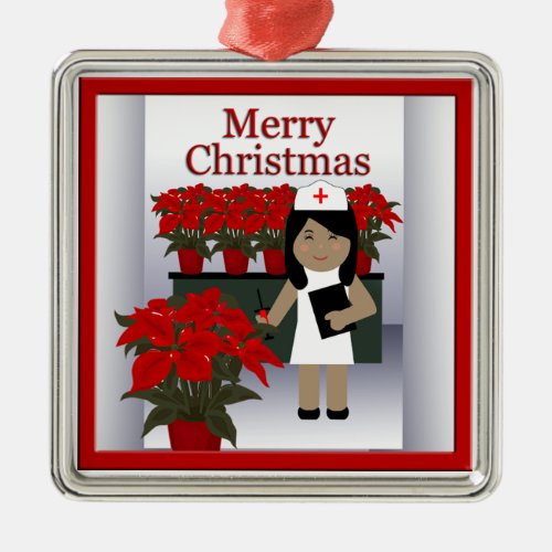 Cute Nurse Christmas Premium Ornament 1