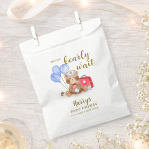 Cute Nurse Doctor Teddy Bear Balloon Baby Shower  Favor Bag