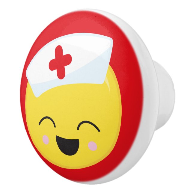 cute Nurse emoji decor Ceramic Knob (Right)