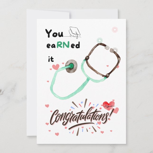 Cute Nurse Graduation Card Gifts, Lovely RN (Front)