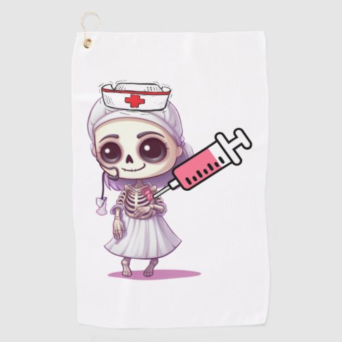 Cute nurse Halloween T_shirt   Golf Towel