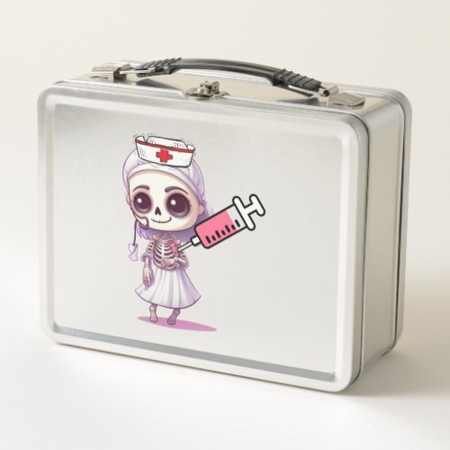 Cute nurse Halloween T_shirt   Metal Lunch Box
