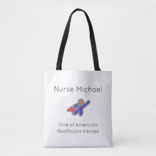 Cute Nurse Healthcare Hero Tote Bag