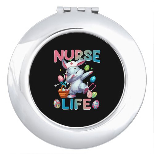 Cute Nurse Life Dabbing Easter Bunny Compact Mirror