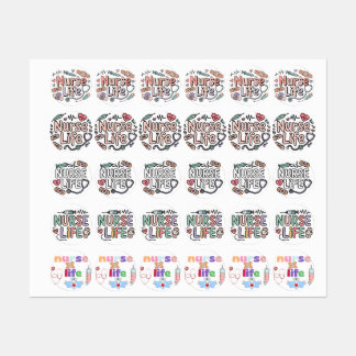 Cute Nurse Life Labels – Pastel Kawaii Medical