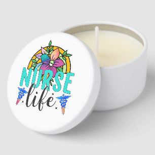 Cute Nurse life word art Mini Candle Favors
