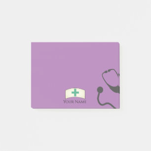 Cute Nurse Medical Stethoscope Personalized Sticky Post-it Notes