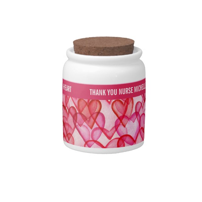 Cute nurse name candy jar (Front)