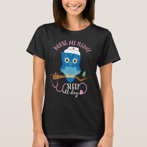 Cute Nurse Night Shift Owl Shirt