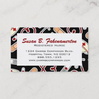 Cute Nurse or Caregiver Business Card