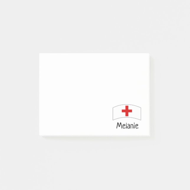 Cute Nurse Personalized Sticky Notes (Front)