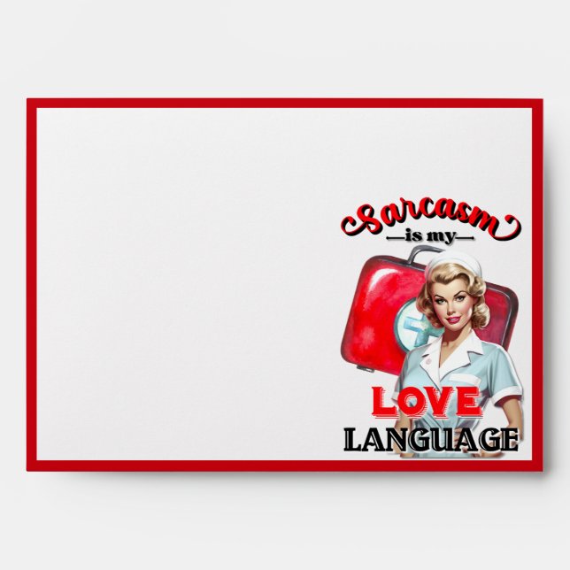 Cute Nurse Pinup_ Love Language Envelope (Front)