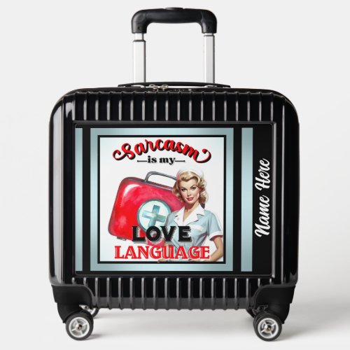 Cute Nurse Pinup_ Love Language Luggage