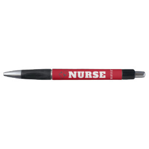 Cute Nurse Red Stethoscope Personalized Black Ink Pen