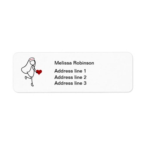 Cute Nurse Return Address Sticker Labels