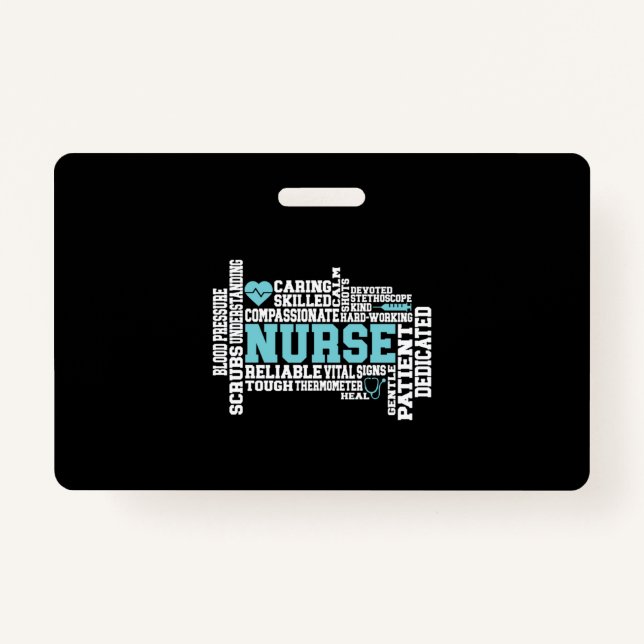 Cute Nurse RN LVN Nursing School Medical Badge (Front)
