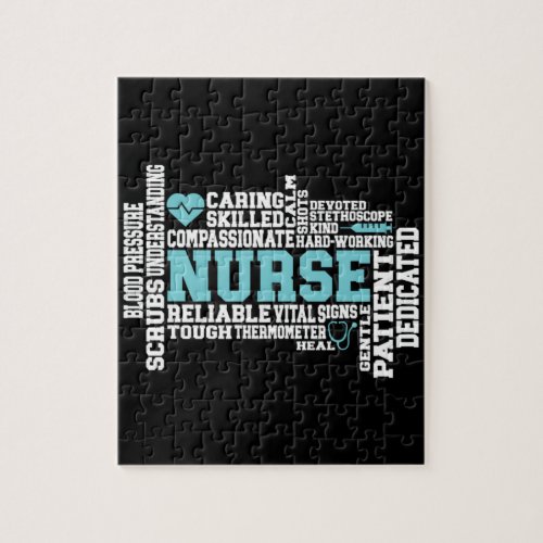 Cute Nurse RN LVN Nursing School Medical Jigsaw Puzzle