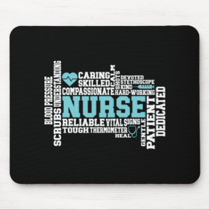 Cute Nurse RN LVN Nursing School Medical Mouse Pad